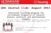 UOG Journal Club: Intensive training program for ultrasound diagnosis of adnexal masses