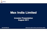 Max Investor Presentation Q1FY12
