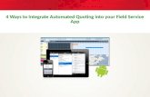 4 Ways to Integrate Automated Quoting into your Field Service App