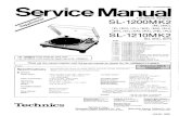 Technics 1210MK2 Sl1200-1210 Manual