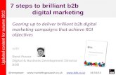 7 Steps to Brilliant B2B Digital Marketing CIM Cheshire 14 Oct 2013