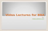 Video lectures for bba