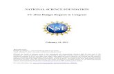 (2011) NSF FY 2012 Budget Request to Congress