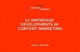 11 important developments in content marketing