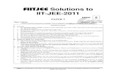 IIT JEE 2011 PAPER-2 FIITJEE