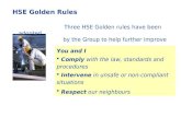 HSEGolden Rules Rollout Strategies