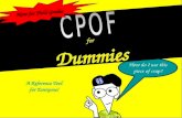 CPOF for Dummies