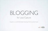 Blogging for lead capture Presentation