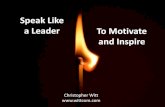Speak like a leader to motivate and inspire