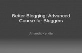 Better blogging advanced course for bloggers