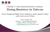 Guide to Doing Business in Taiwan