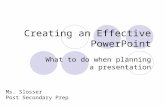 Creating an effective power point