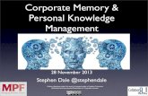 PKM and Corporate Memory - a dichotomy?
