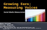 Grow Ears and Measure Voices in Social Media - from  #PCNH
