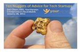 Ten Nuggets of Advice for Tech Startups