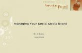 Managing Your Social Media Brand