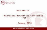 Minnesota Recruiters 11 Summer 2010 Event Day Slides