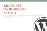Learning WordPress Sucks 2.0