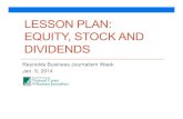 Business Journalism Professors 2014: Lesson Plan - Equity, Stock and Dividends