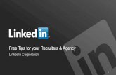 LinkedIn Tips for your Recruiters & Agency