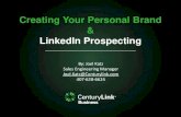 Personal branding and linked in prospecting