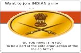 Want to join indian army