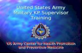 Military Kp Supervisor Training