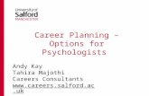 Career planning presentation for Undergraduate Psychology students