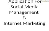 Social media Management and Internet  Marketing