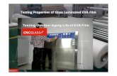 Testing properties of glass laminated eva film