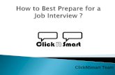 How to best prepare for a job interview