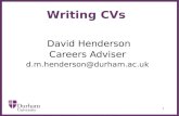 Careers Service presentation - Effective CVs