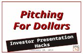 USC Entrepreneur Club: Investor Presentation Hacks