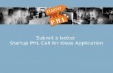 Submit a Better Call for Ideas Application