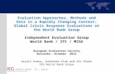 Global Crisis Response Evaluations at the World Bank Group