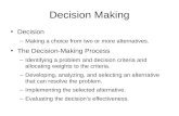 Decision making class