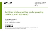 Building bibliographies and managing citations with Mendeley