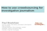 Crowdsourcing Investigative Journalism