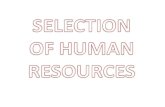 Chapter 4 selection of human resource