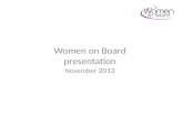 Women on board presentation 2013