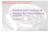 Fundamental Analysis & Financial Analyst Recommandations - FTSE China 25