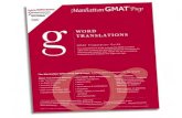 Word Translations Gmat MATH Preparation Guide