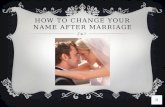 How to change your name after marriage