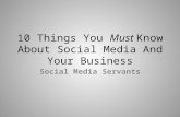 10 Things You Must Know About Social Media And Your Business