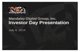 Mandalay Digital Group 2014 Investor Day