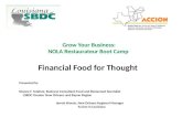 Financial Food For Thought: Entrepreneur Foodie Session