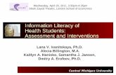 Ivanitskaya, Billington, Janson & Erofeev - Information Literacy of Health Students: Assessment and Interventions
