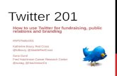 Twitter 201 for Non-Profits