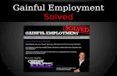 Gainful Employment SOLVED Powerpoint