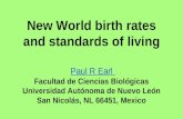 New World Birth Rates And Standards Of Living